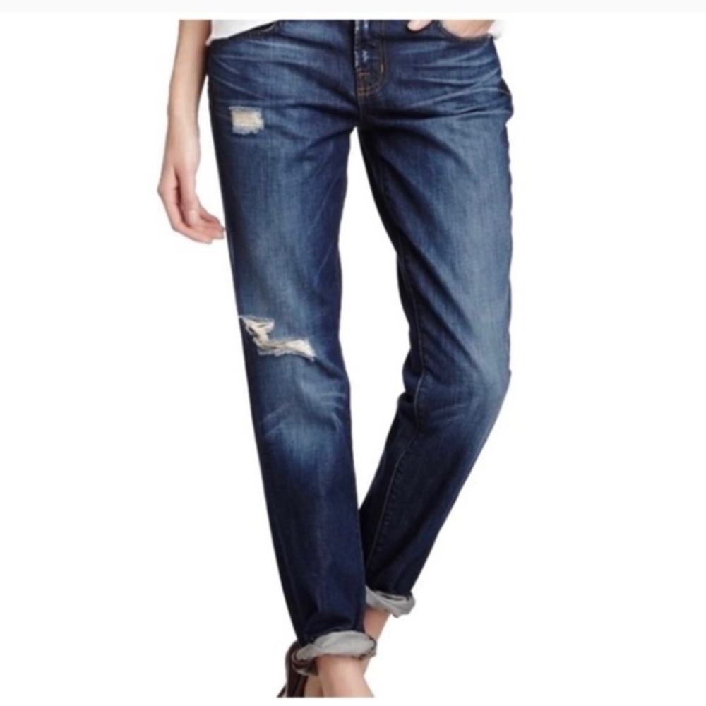 J Brand Aidan distressed boyfriend slouch jeans in color Ringer - size 25